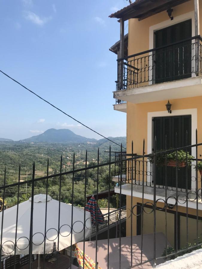 Schoenes Familienappartement In Pelekas, Corfu Mit Meerblick Bagian luar foto