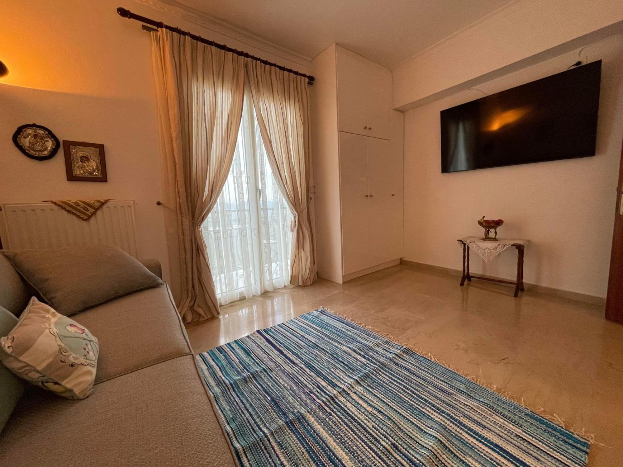 Schoenes Familienappartement In Pelekas, Corfu Mit Meerblick Bagian luar foto